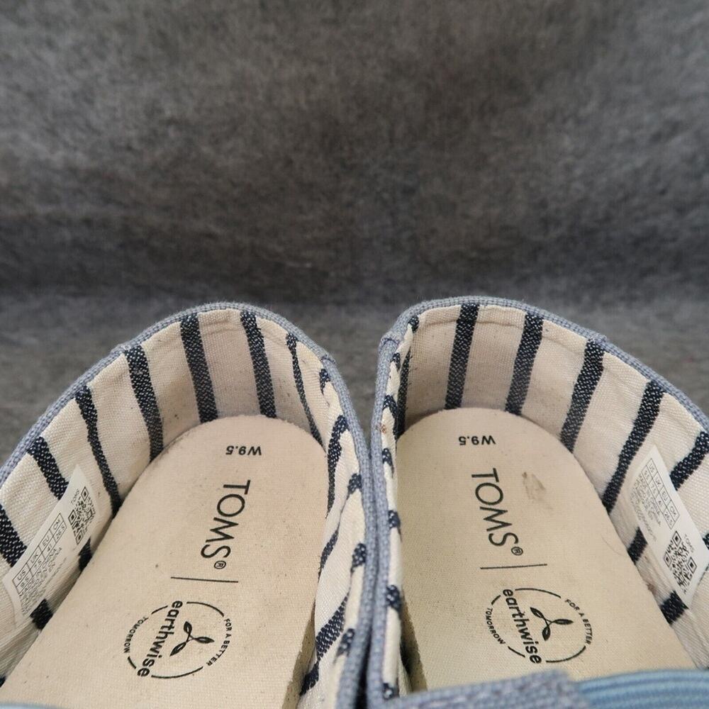 Toms Shoes Women 9.5 Flat Loafer Slip On Earthwise Comfort Casual Blue Lifestyle - Picture 14 of 15